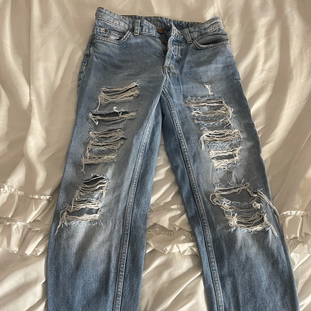 Distressed jeans